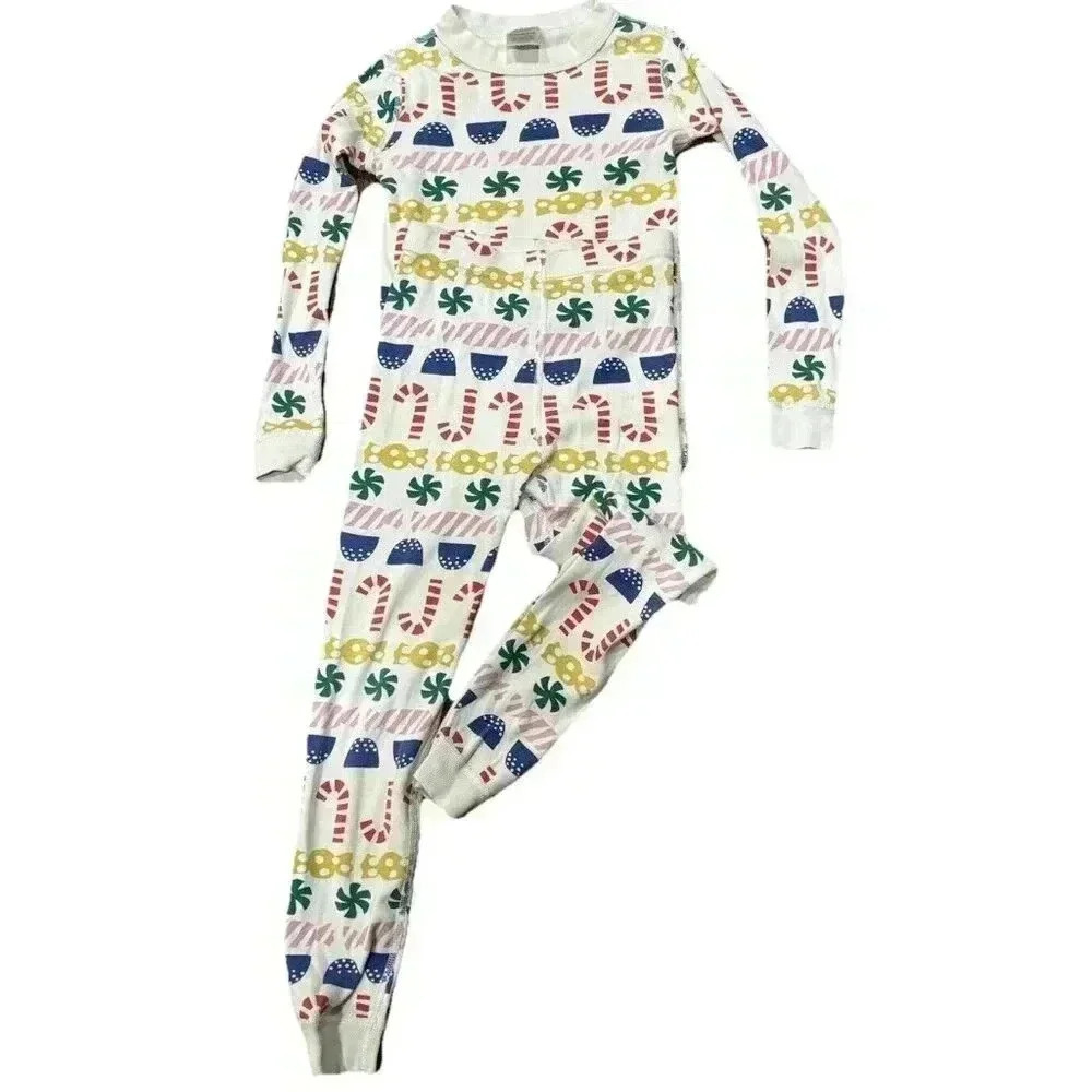 HANNA‎ ANDERSSON Stocking Sweets Organic 2-piece Pajama Set Size 6/7